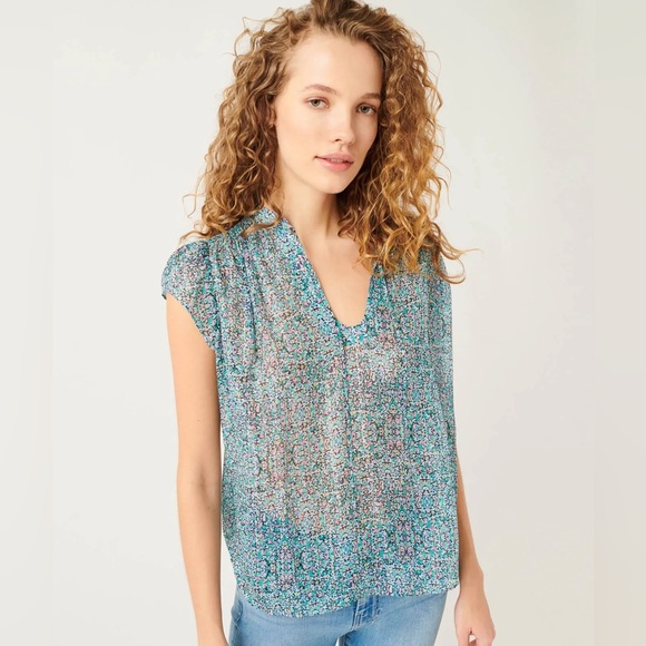 7 For All Mankind Tops - 7 For All Mankind Silk Sheer Blouse